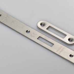 EUROSPECĀ® Forend Strike & Fixing Pack To Suit Din Euro Deadlock Radius Forend - Satin Stainless Steel