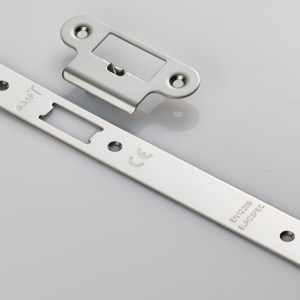 EUROSPECĀ® Forend Strike & Fixing Pack To Suit Din Latch Bright Radius Forend - Polished Stainless Steel