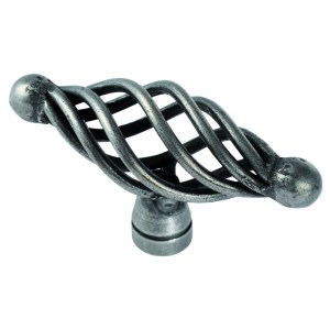 CARLISLE BRASSĀ® Steel Cage Oval Knob - Antique Steel - 65mm