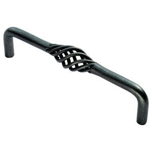 CARLISLE BRASSĀ® Steel Cage Pull Handle - Antique Steel - 168mm - 160mm c/c
