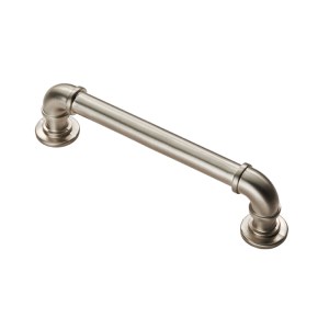 CARLISLE BRASSĀ® Pipe Handle - Satin Nickel - 128mm - 128mm c/c