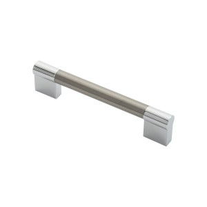 CARLISLE BRASSĀ® Keyhole Handle 128mm - Satin Nickel/Polished Chrome