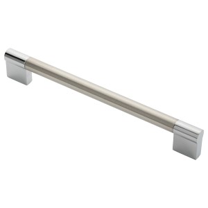 CARLISLE BRASSĀ® Keyhole Handle 192mm - Satin Nickel/Polished Chrome