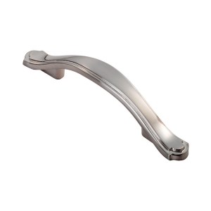 CARLISLE BRASSĀ® Stepped Edge Bow Handle - Satin Nickel - 128mm - 76mm c/c