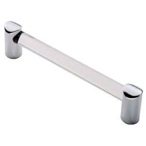 CARLISLE BRASSĀ® Clear Acrylic Bar Handle 128mm - Clear/Chrome