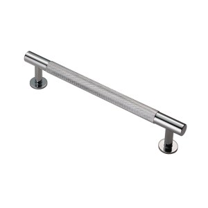 CARLISLE BRASSĀ® FTD Knurled Pull Handle 160mm c/c - Polished Chrome