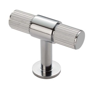 CARLISLE BRASSĀ® Lines T-Bar Knob - Polished Chrome