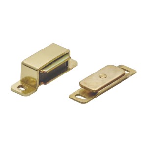CARLISLE BRASSĀ® Superior Steel Magnetic Catch - Brass plated - 46 x 15 x 14mm