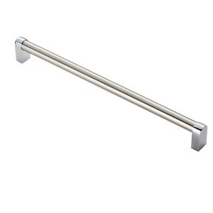 CARLISLE BRASSĀ® Bauhaus Handle 320mm - Satin Nickel/Polished Chrome