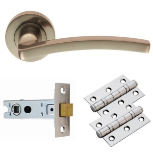 CARLISLE BRASSĀ® Tavira Lever on Rose Latch Pack - Satin Nickel