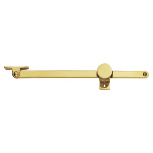 CARLISLE BRASSĀ® Screw Down Pattern Casement Stay - Polished Brass - 254mm
