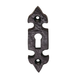 CARLISLE BRASS® Fleur de lys' Escutcheon - Black Antique - 84 x 25mm