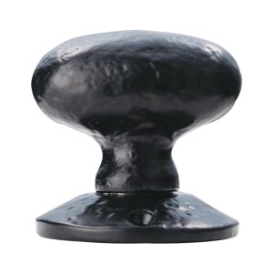 CARLISLE BRASSĀ® Oval Mortice Knob - Black Antique - 60mm dia.