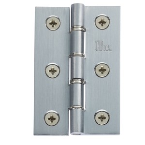 CARLISLE BRASSĀ® Double Washered Brass Butt Hinge - Satin Chrome - 76 x 50 x 2.5mm