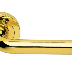 MANITALĀ® Studio H Lever on Round rose in - Polished Brass - 51mm
