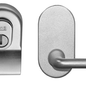 EUROSPECĀ® Security Cylinder Pull with Mini Lever - Satin Chrome