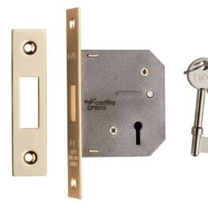 EUROSPEC® Lever Deadlock 64mm - Brass plated