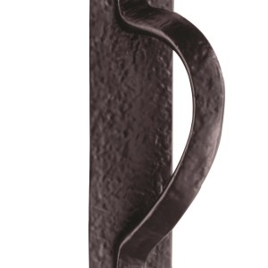 CARLISLE BRASSĀ® Offset Pull Handle on Backplate Right Hand - Black Antique - 260 x 45mm