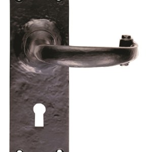 CARLISLE BRASSĀ® Traditional Lever on Lock Backplate - Black Antique - 152 x 55mm - 57mm c/c