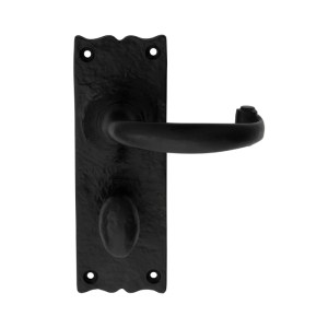 CARLISLE BRASSĀ® Traditional Lever on WC Backplate - Black Antique - 152 x 55mm - 57mm c/c
