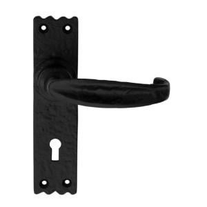 CARLISLE BRASSĀ® Slimline V Lever on Lock Backplate - Black Antique - 152mm x 38mm - 57mm c/c