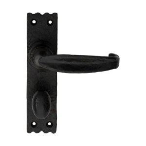 CARLISLE BRASSĀ® Slimline V Lever on Bathroom Backplate - Black Antique - 152mm x 38mm - 57mm c/c
