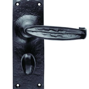 CARLISLE BRASSĀ® Traditional V Lever on WC Backplate - Black Antique - 152mm x 55mm - 57mm c/c