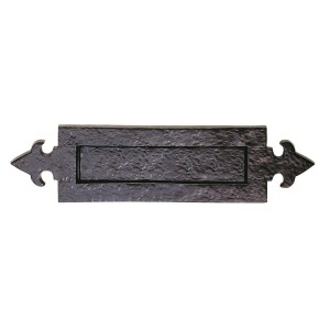 CARLISLE BRASS® Fleur de Lys Letter plate - Black Antique - 365 x 90mm