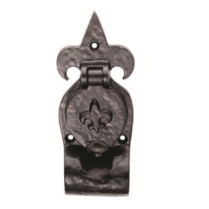 CARLISLE BRASSĀ® Fleur de lys' Rim Cylinder Pull - Black Antique - 144 x 63mm