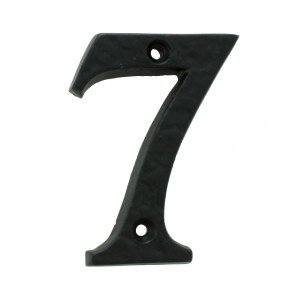 CARLISLE BRASSĀ® Numeral 7 (Face Fix) - Black Antique - 76mm