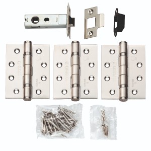 CARLISLE BRASSĀ® Hinge & Latch Pack - Satin Stainless Steel - 76mm