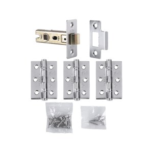 CARLISLE BRASSĀ® Hinge & Latch Pack - Polished Chrome