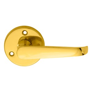 CARLISLE BRASSĀ® Victorian Lever on Round Rose - Polished Brass - 57mm