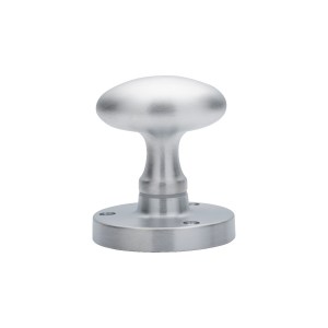 CARLISLE BRASSĀ® Oval Mortice Knob - Satin Chrome - 61mm
