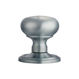 CARLISLE BRASSĀ® Concealed Fix Mushroom Mortice Knob - Satin Chrome - 61mm