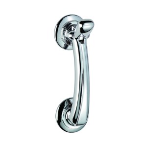 CARLISLE BRASS® Door Knocker on Rose - Polished Chrome - 95mm c/c