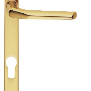 CARLISLE BRASS® Narrow Plate with Straight Lever 92mm c/c - Polished Brass