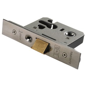 EUROSPEC® Easi-T Euro Profile Cylinder Night Latch - Case Only 64mm - Satin Stainless Steel