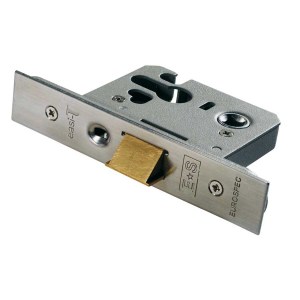 EUROSPEC® Easi-T Euro Profile Cylinder Night Latch - Case Only 76mm - Satin Stainless Steel