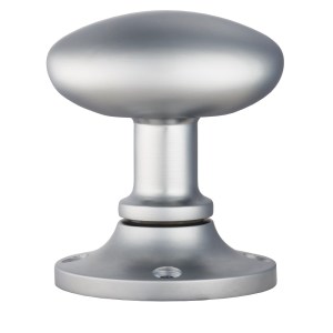 CARLISLE BRASSĀ® Oval Mortice Knob - Satin Chrome