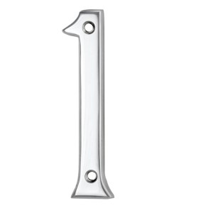 CARLISLE BRASSĀ® Numerals (0-9) Number 1 - Polished Chrome - 76mm