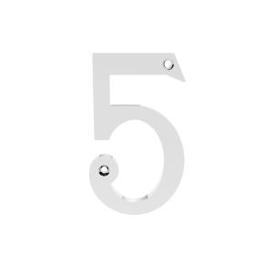CARLISLE BRASSĀ® Numerals (0-9) Number 5 - Polished Chrome - 76mm