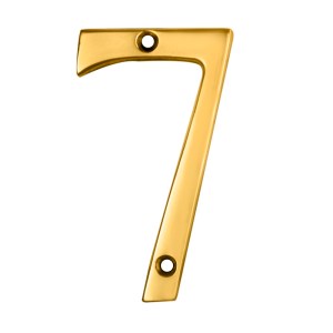 CARLISLE BRASSĀ® Numerals (0-9) - Polished Brass - 76mm