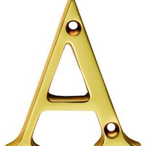 CARLISLE BRASSĀ® Letter A - Polished Brass - 53mm