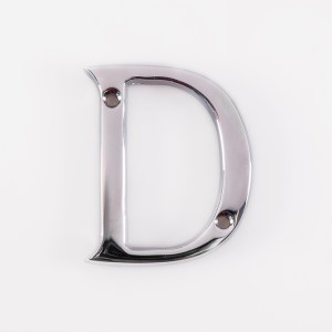 CARLISLE BRASSĀ® Letter D - Polished Chrome - 53mm