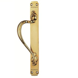 CARLISLE BRASSĀ® Laurin Pull Handle L/H - Polished Brass - 375mm x 45mm