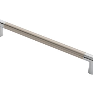 SEROZZETTAĀ® Serozzetta Trend Suited Pull Handle - Polished Chrome/Satin Nickel - 305mm - 300mm c/c
