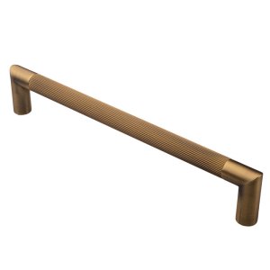 SEROZZETTAĀ® Mitred Lines Pull Handle - Antique Brass - 300mm c/c