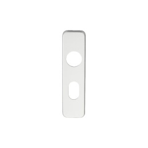 EUROSPECĀ® Safety Lever Oval Lock Covers - Satin Aluminium - 48.5mm c/c