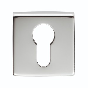 MANITALĀ® Square Euro Profile Escutcheon - Polished Chrome